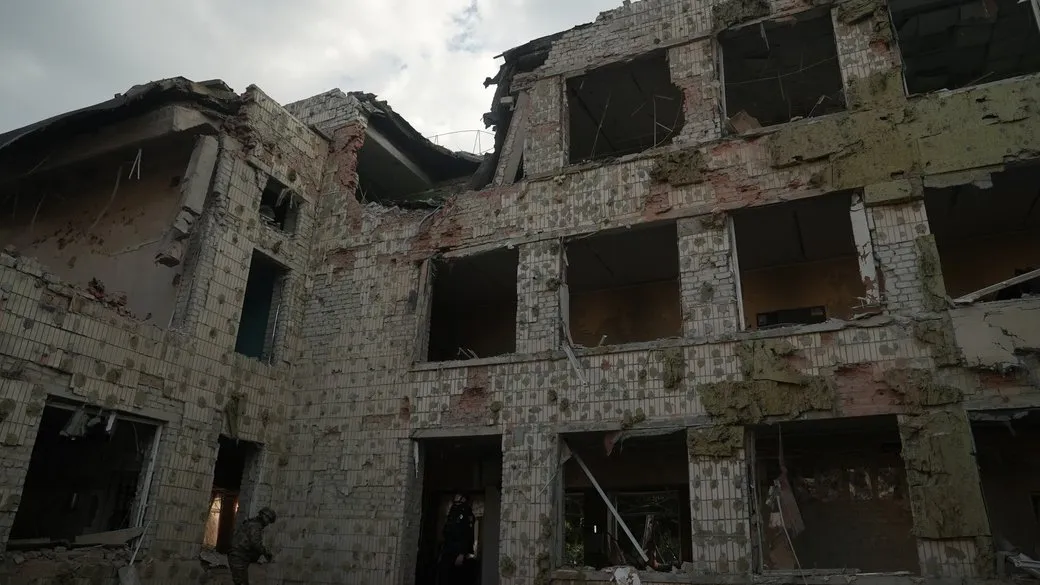 First footage from the scene of the attack on a school in Sumy has been released