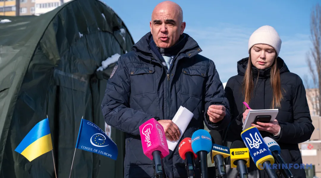 Генсек Ради Європи Ален Берсе ознайомився з роботою наметових містечок у Києві