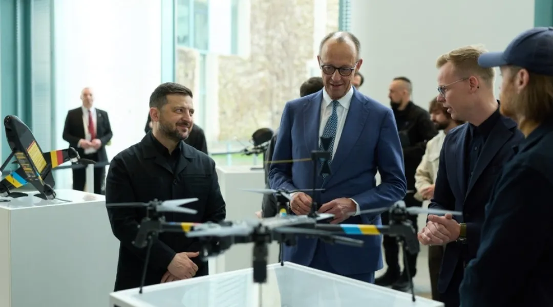 Зеленскому и Мерцу продемонстрировали украинско-немецкие дроны