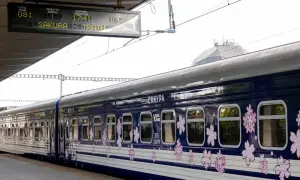 A new train, the "Sakura," has been launched on the Kyiv–Uzhhorod route