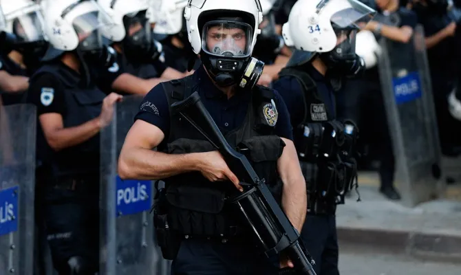 In Turkey, a drone crashed onto the grounds of a police station