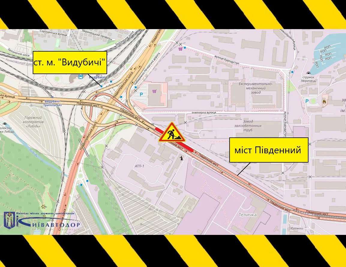 Traffic on the South Bridge in Kyiv Will Be Partially Restricted – Map
