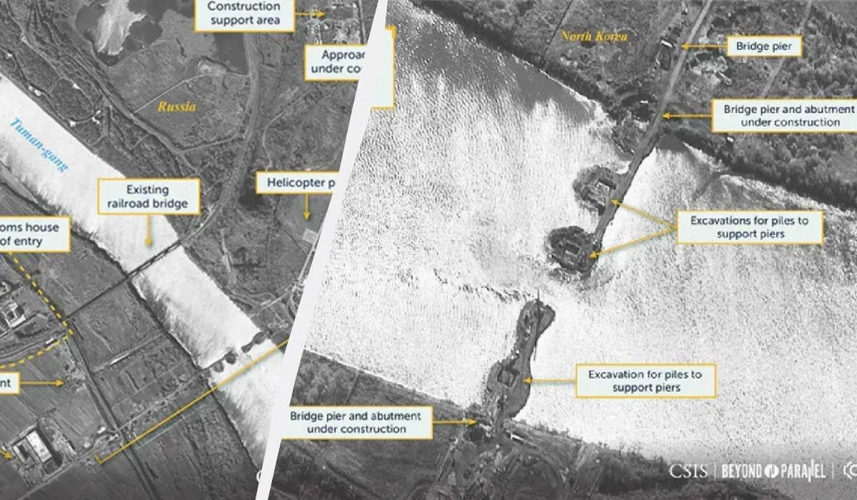 Супутник сфотографував новий міст між росією і КНДР