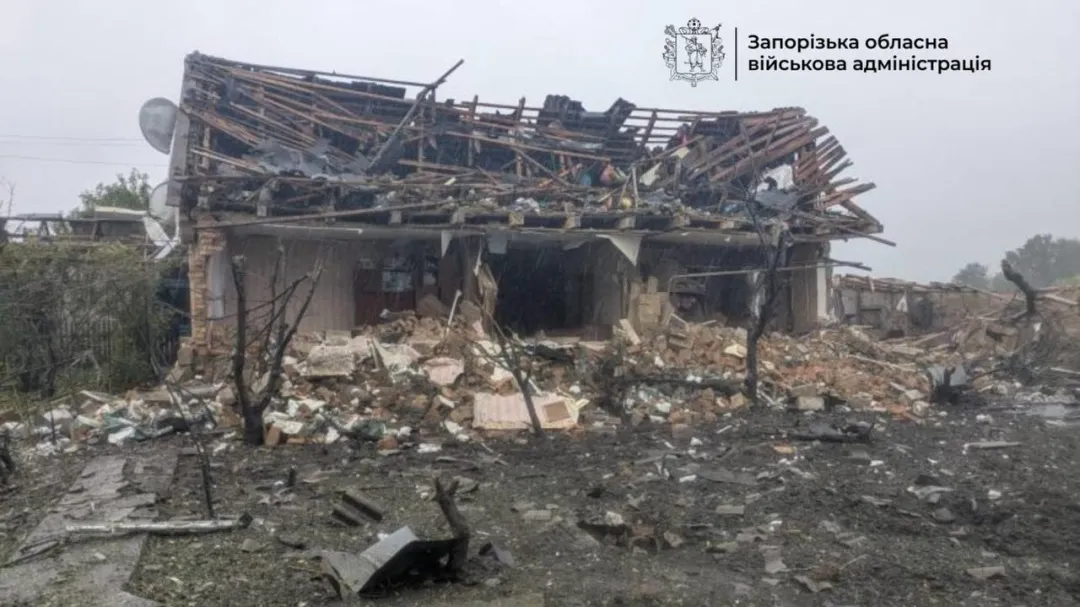 Russian forces dropped KAB bombs on a village near Zaporizhzhia; many were wounded