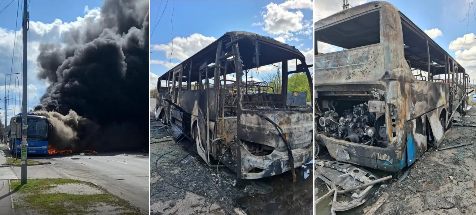 У передмісті Дніпра під удар потрапив вакцинальний автобус