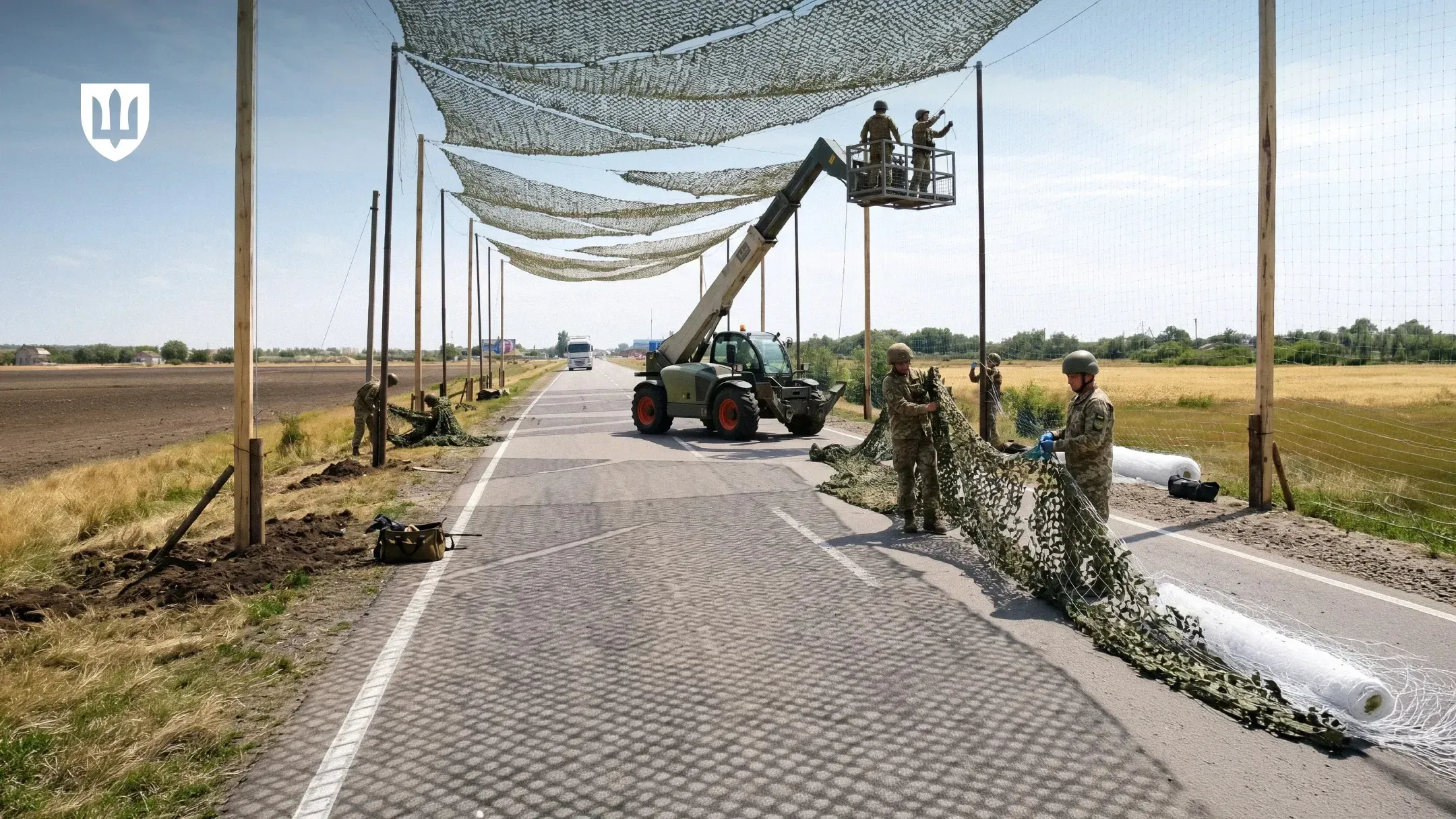 More than 200 km of anti-drone defenses have been installed along strategic routes in the Kherson region