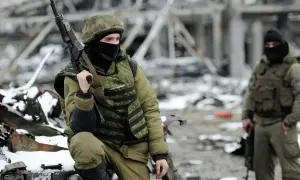 An enemy strike damaged a business center in the Obolon district