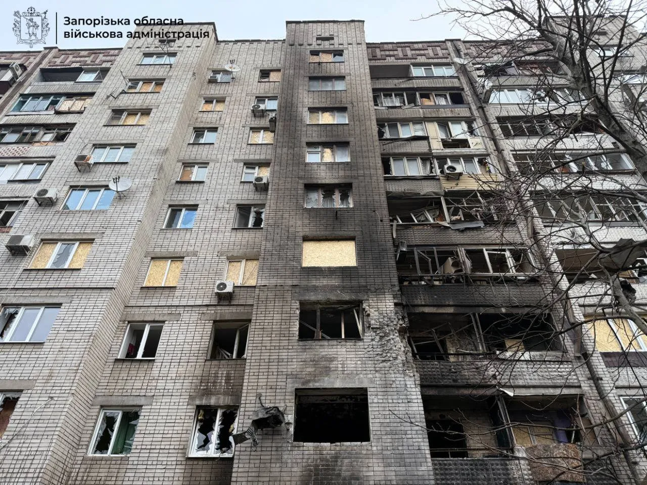 У Запоріжжі пошкоджено понад 50 будинків після обстрілу