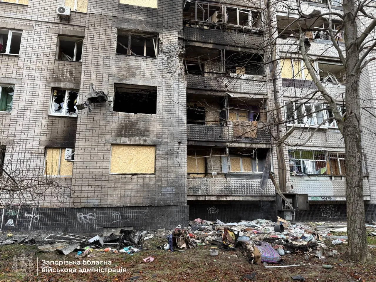 У Запоріжжі пошкоджено понад 50 будинків після обстрілу