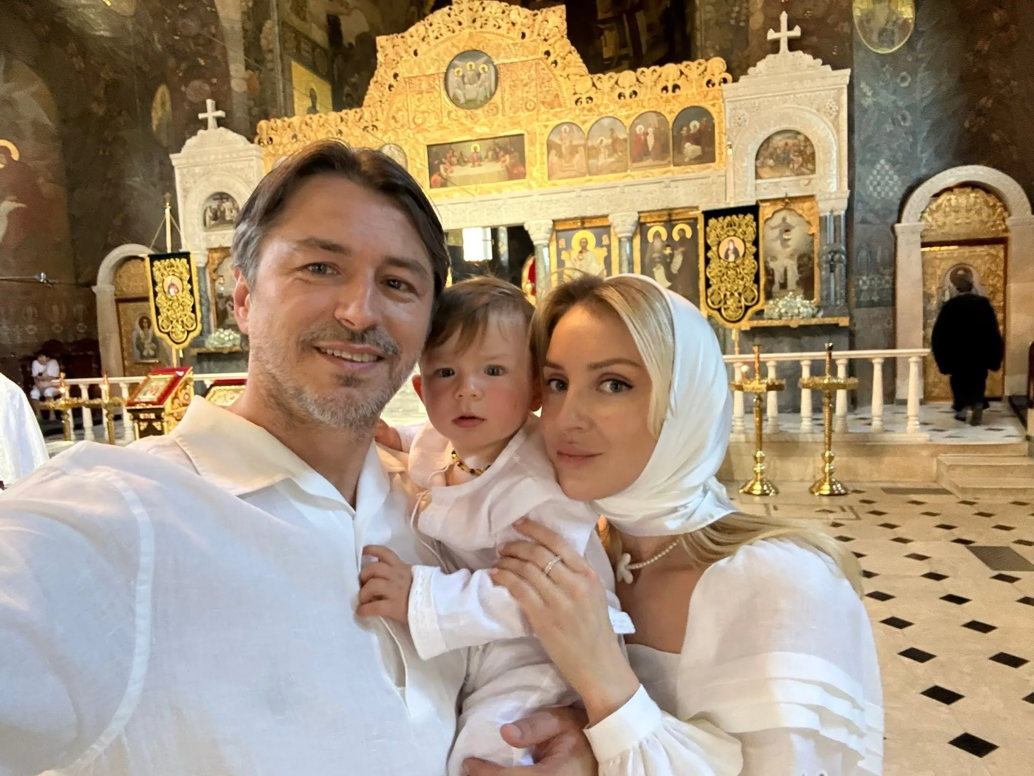Сергей Притула крестил сына в Киево-Печерской лавре