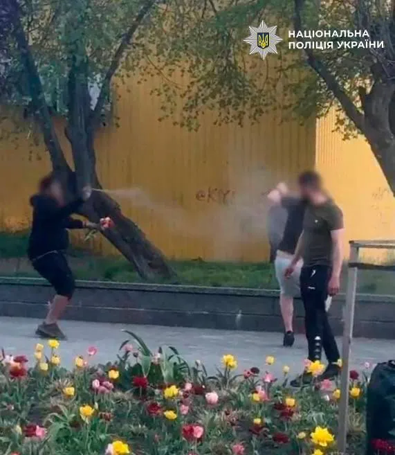 У Києві затримали хулігана, який побив поліцейського після крадіжки квітів із клумби