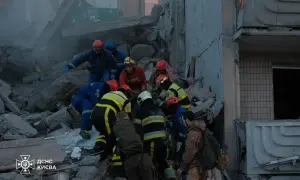 The State Emergency Service has shown the aftermath of Russia's massive attack on Kyiv
