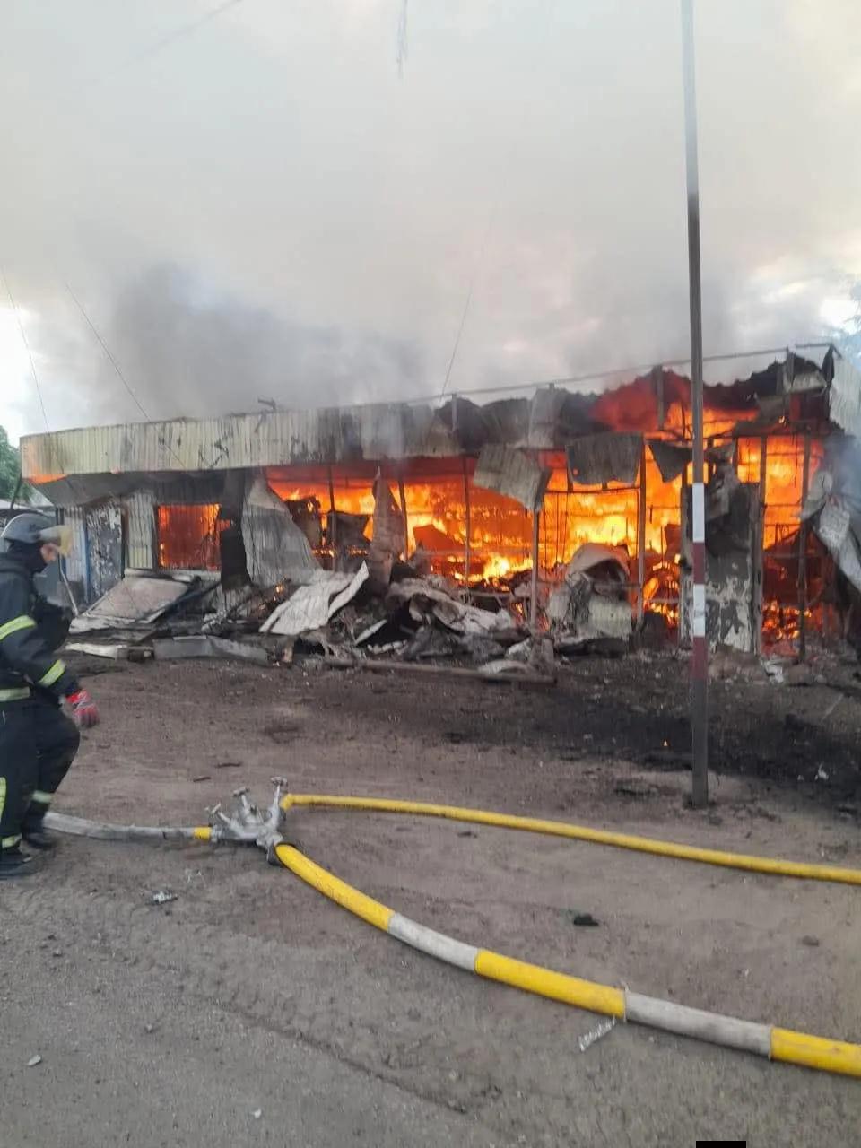 In Sloviansk, a Russian drone damaged a fire and rescue unit