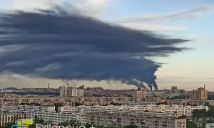 На Запоріжжі РФ повторно атакувала АЗС під час ліквідації пожежі