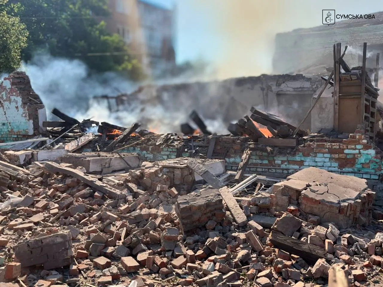 The enemy launched a missile strike on educational institutions in Bilopil