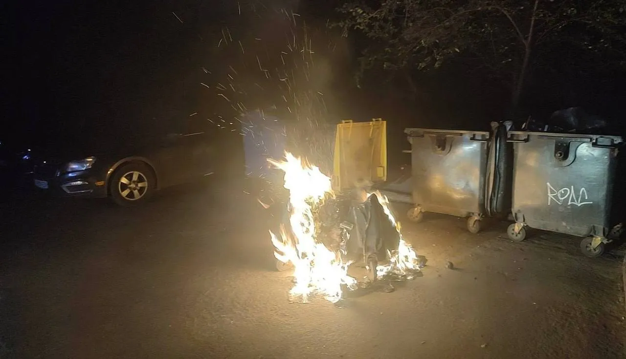 В Броварах зафиксировали серию ночных поджогов мусорных площадок