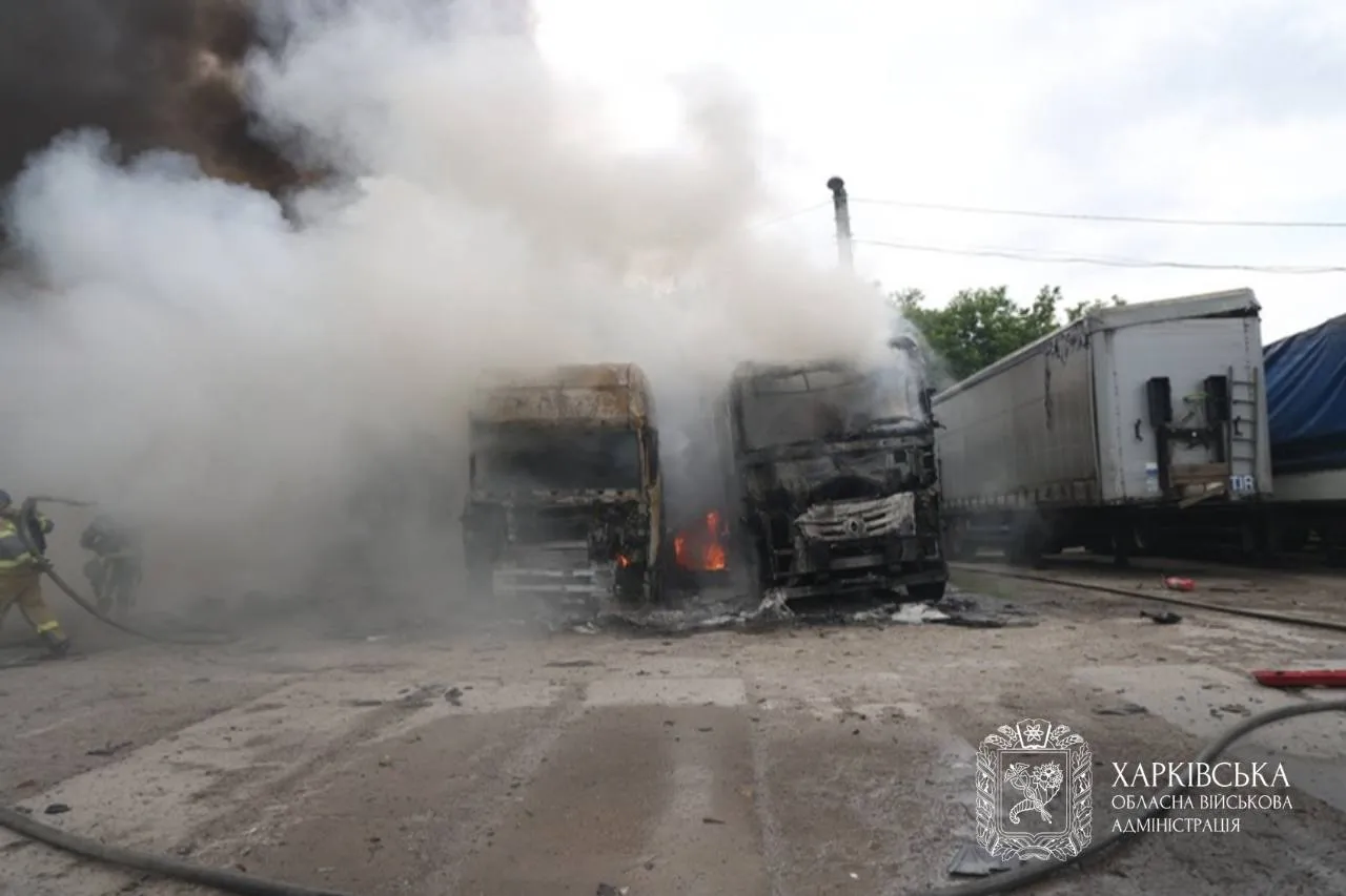 Photo: A drone struck a gas station in Kharkiv; one person was injured