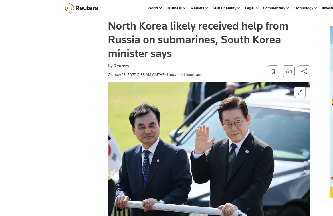 Pjongjang otrzymał od rosji technologie dla okrętów podwodnych — Reuters