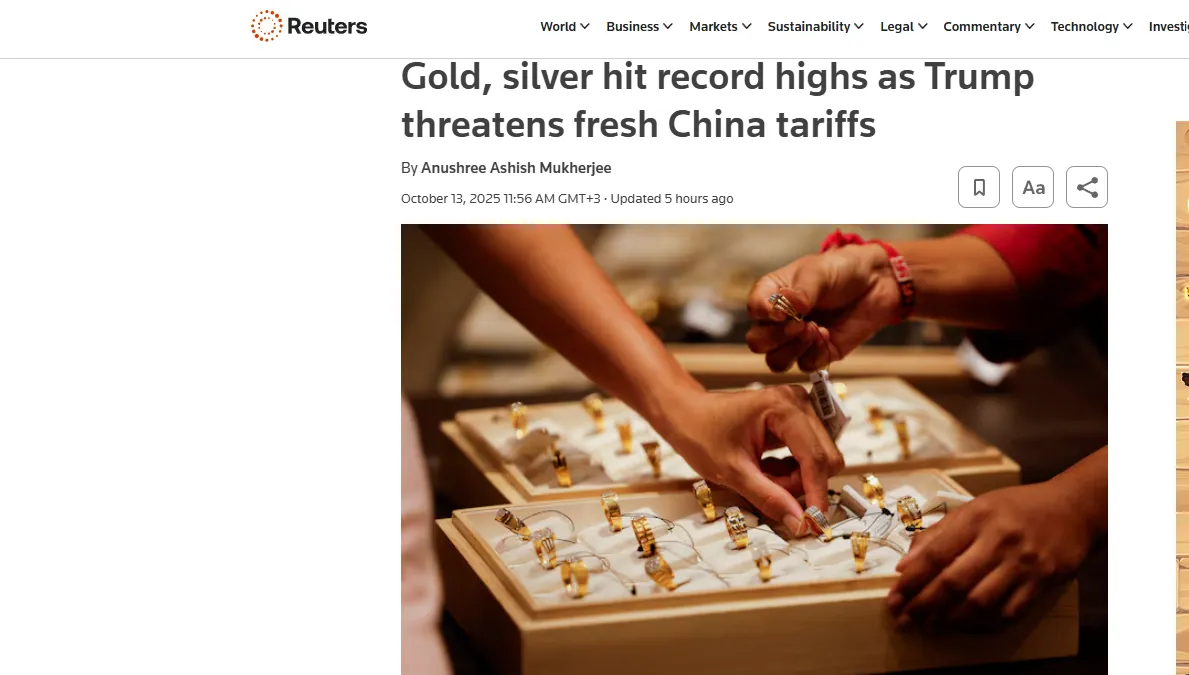 Ceny złota i srebra ustanowiły nowe rekordy — Reuters