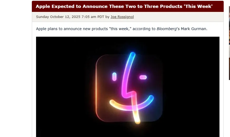 Apple готує «гучні» анонси з чипом M5 — MacRumors Apple готує «гучні» анонси з чипом M5 — MacRumors