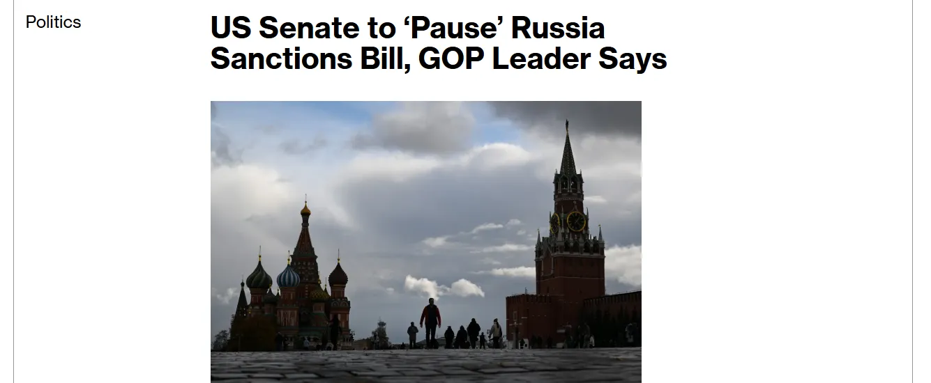 Senat USA odłożył sankcje przeciwko rosji z powodu szczytu w Budapeszcie — Bloomberg