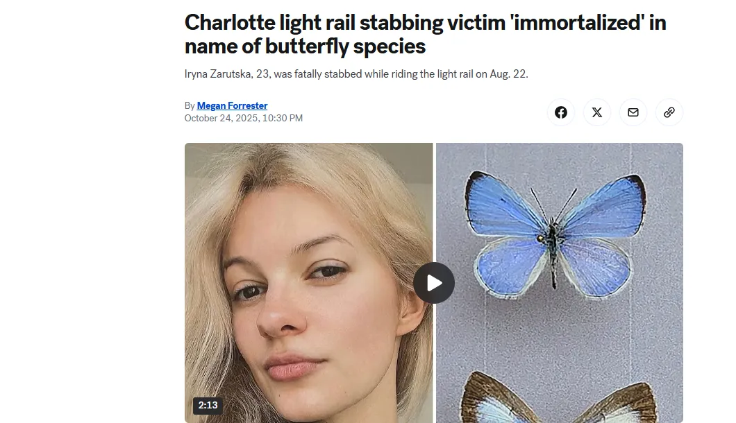 У США назвали новий вид метеликів на честь загиблої українки Ірини Заруцької — ABC News