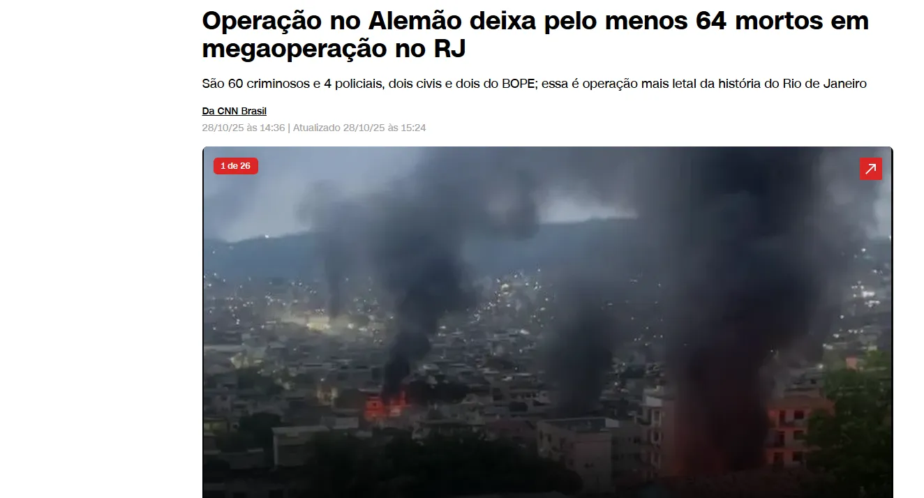 У Ріо-де-Жанейро загинули понад 60 осіб під час поліцейської операції — CNN У Ріо-де-Жанейро загинули понад 60 осіб під час поліцейської операції — CNN