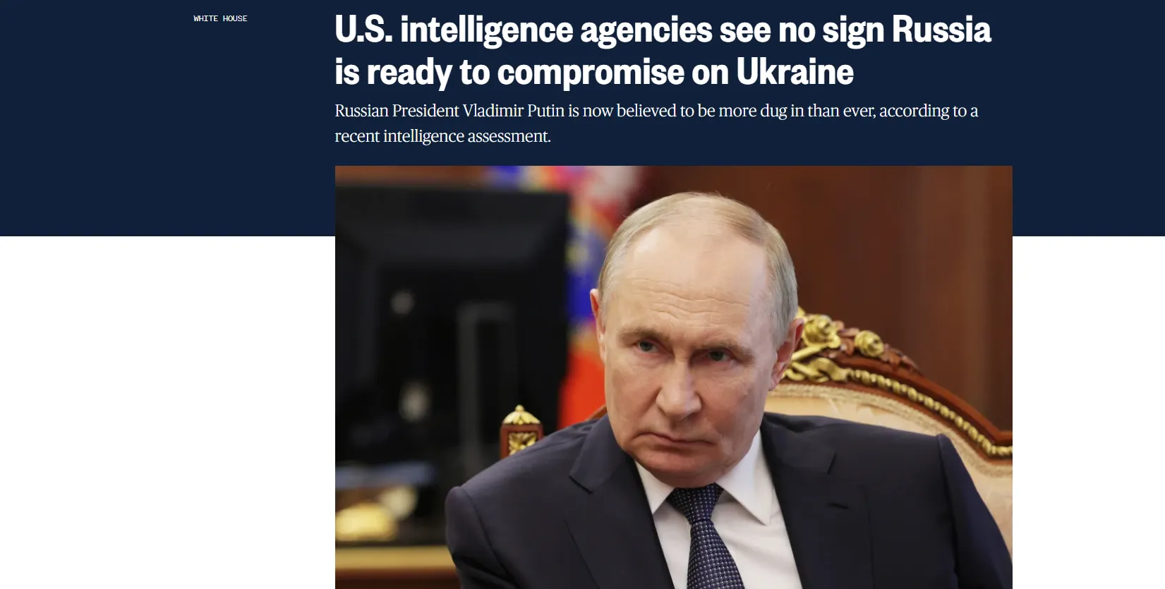 путін не планує йти на поступки — NBC News путін не планує йти на поступки — NBC News