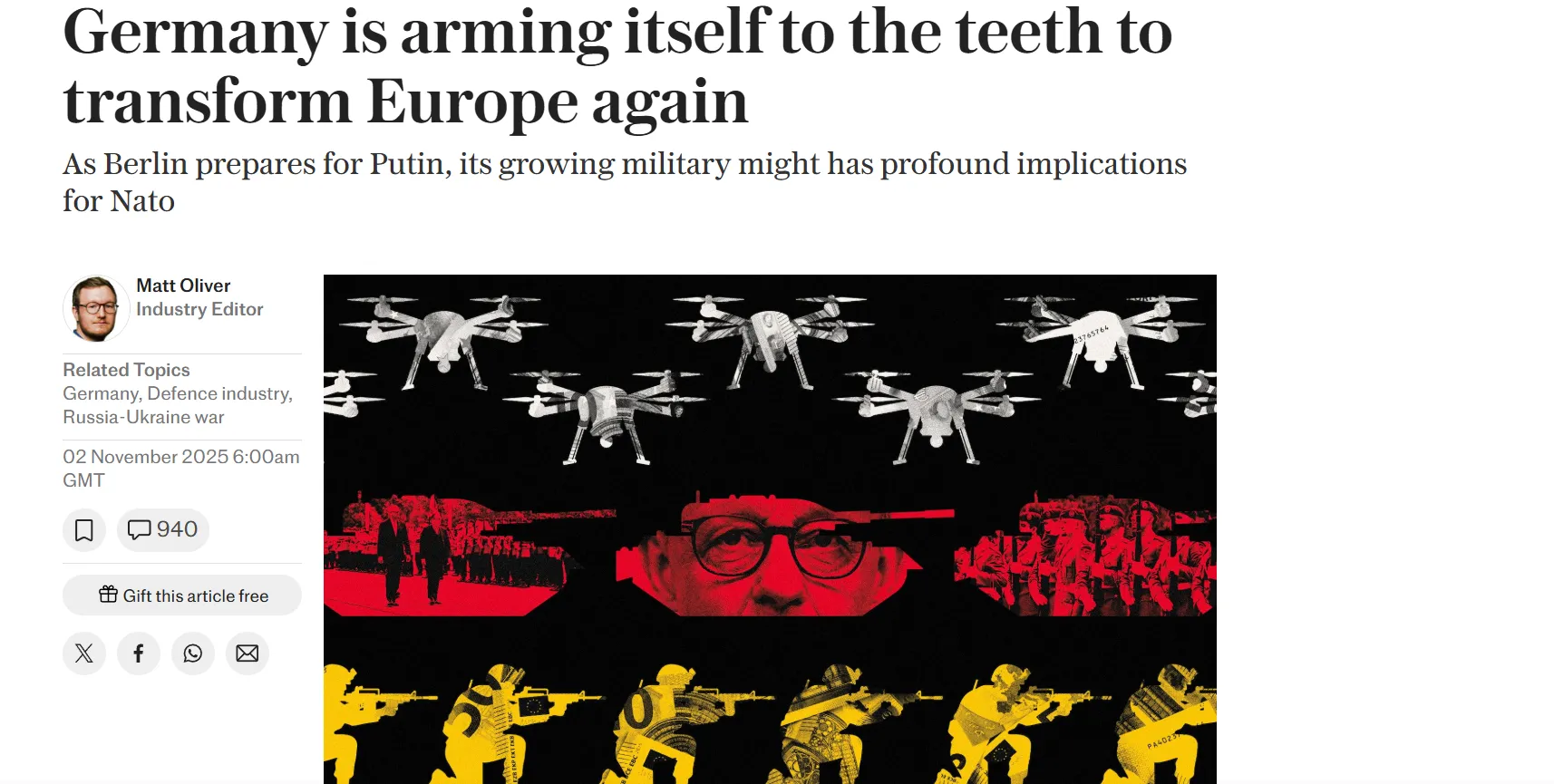 Німеччина готується до війни з рф — The Telegraph Німеччина готується до війни з рф — The Telegraph