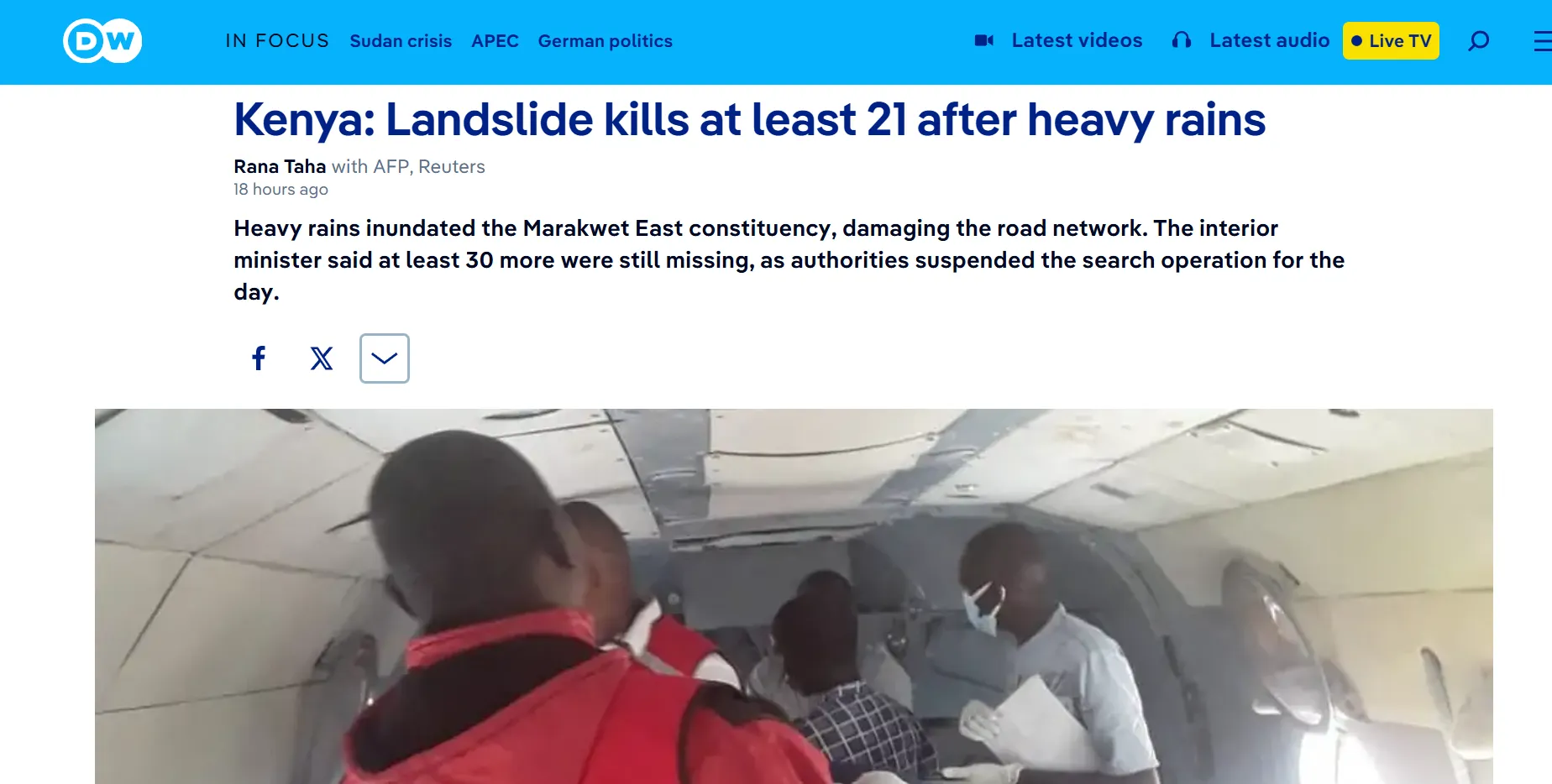 Через сильні зсуви в Кенії загинуло щонайменше 21 людина — DW