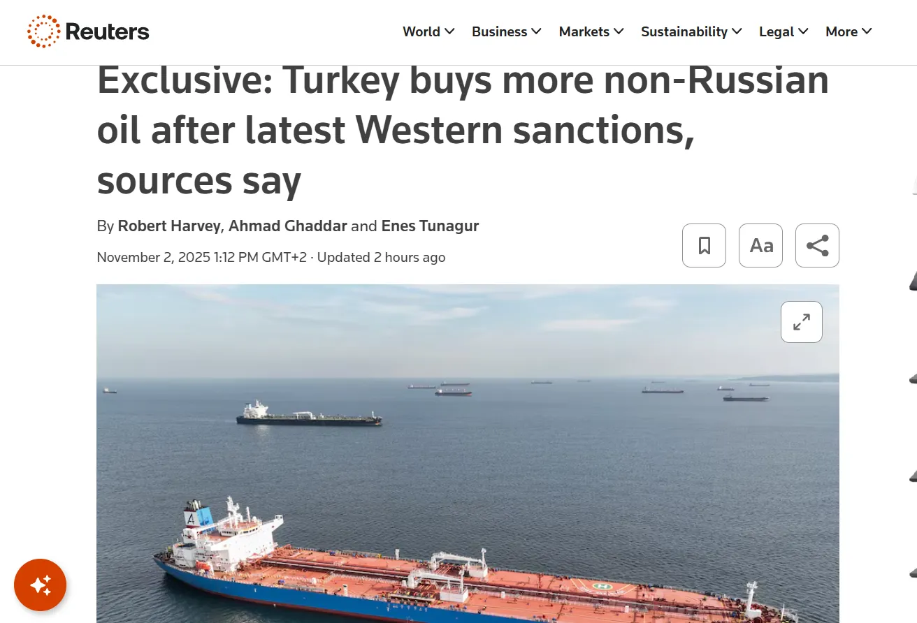 Турецькі заводи відмовляються від нафти з рф — Reuters
