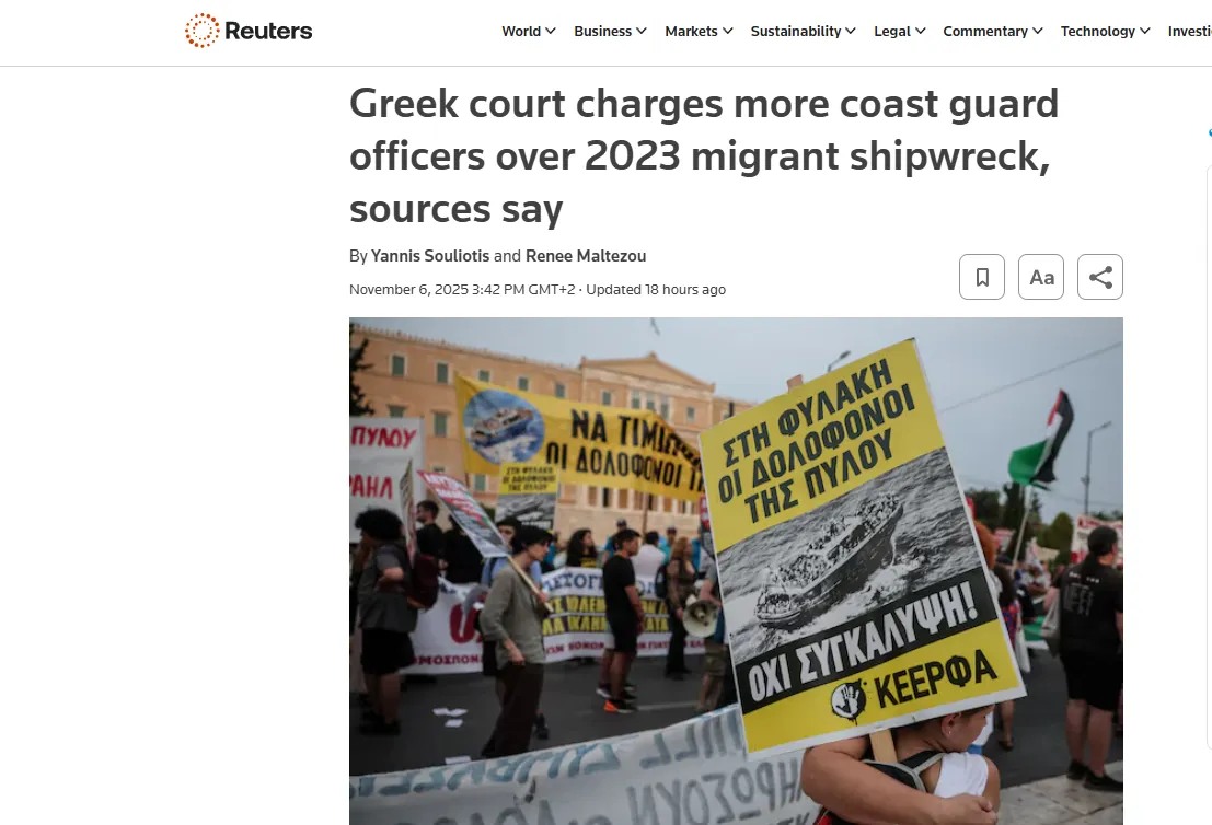 Грецький суд висунув нові звинувачення у справі катастрофи біля Пілоса — Reuters