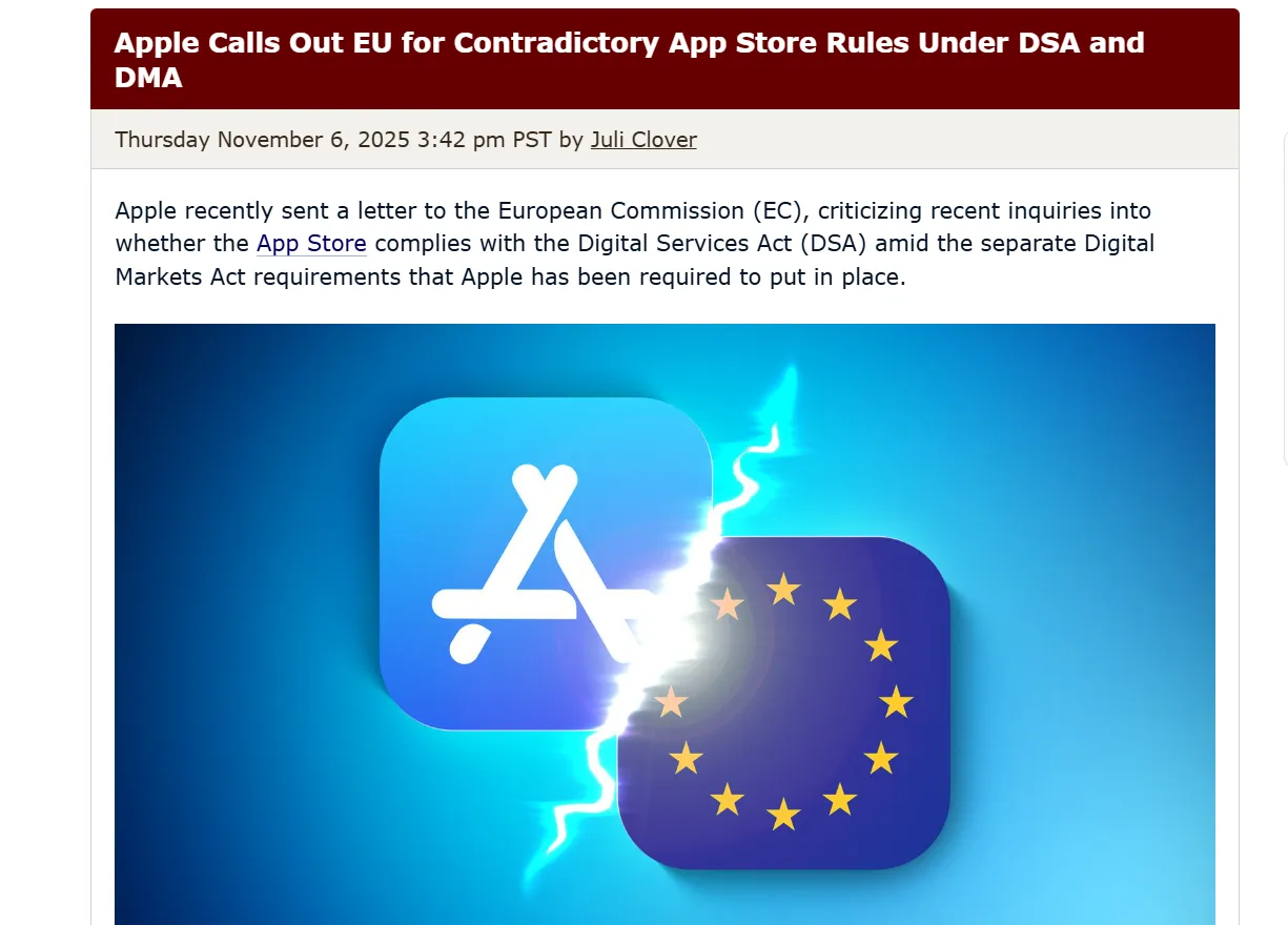 Євросоюз загнав Apple у регуляторну пастку — MacRumors