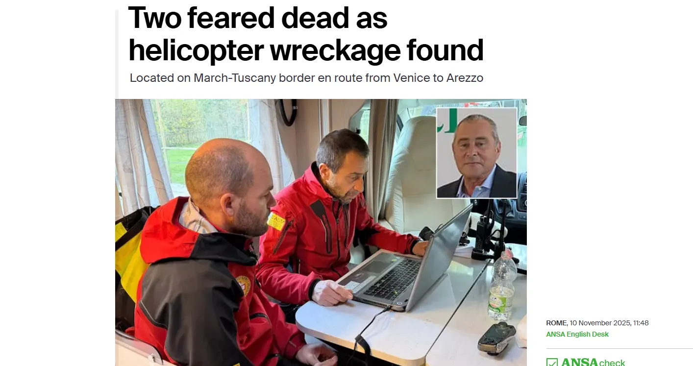 В Італії розбився приватний гелікоптер — Ansa