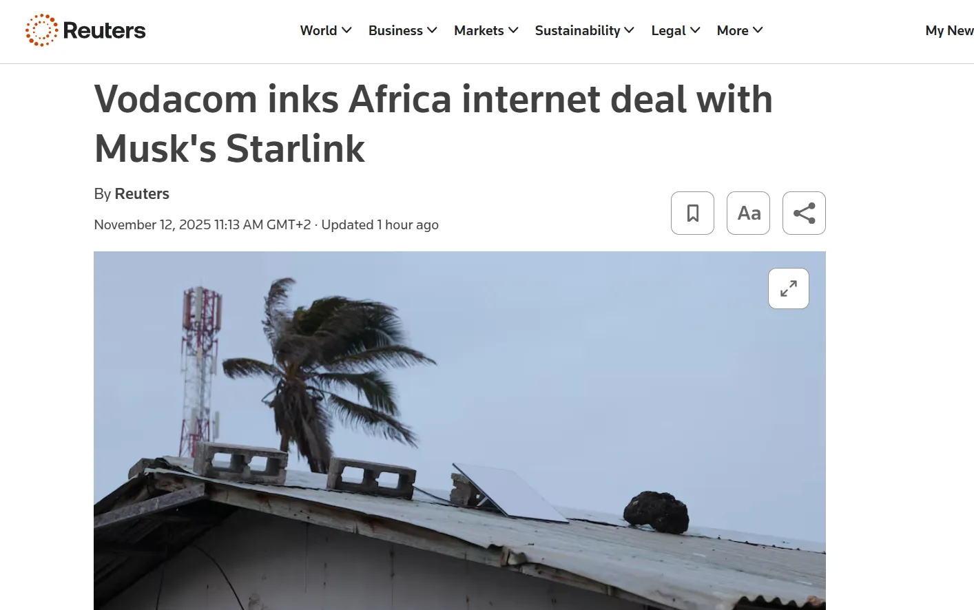 Starlink підключить африканський бізнес до швидкого інтернету — Reuters