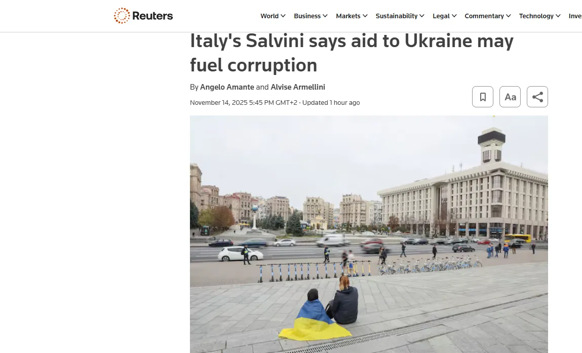 Уряд Італії розділився через питання підтримки України — Reuters