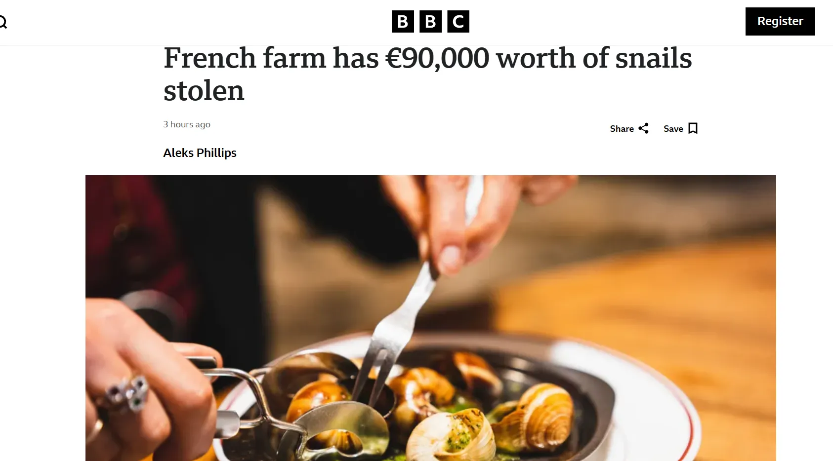 Равликова ферма у Франції зазнала пограбування на 90 тис євро — BBC