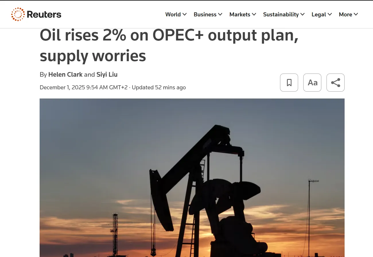 Нафта дорожчає після рішення ОПЕК+ зберегти видобуток — Reuters