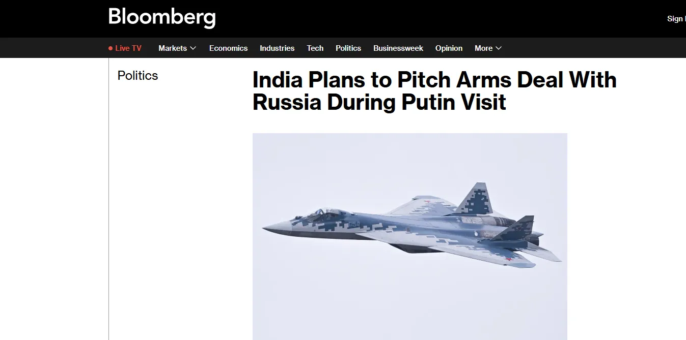 Індія планує закупівлю Су-57 і систем С-500 у росії, незважаючи на санкції США — Bloomberg