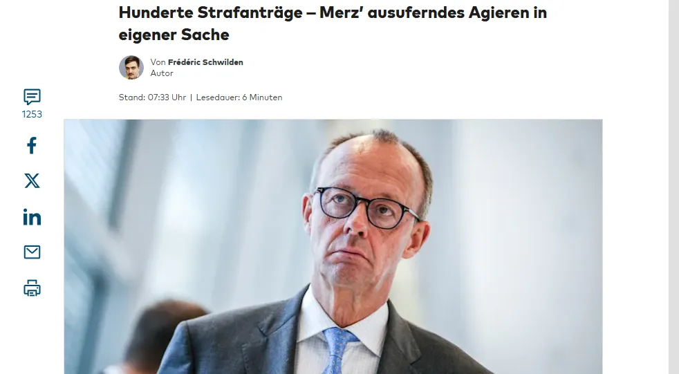 «Нацист» та «п’яниця»: Мерц масово судиться через образи в мережі