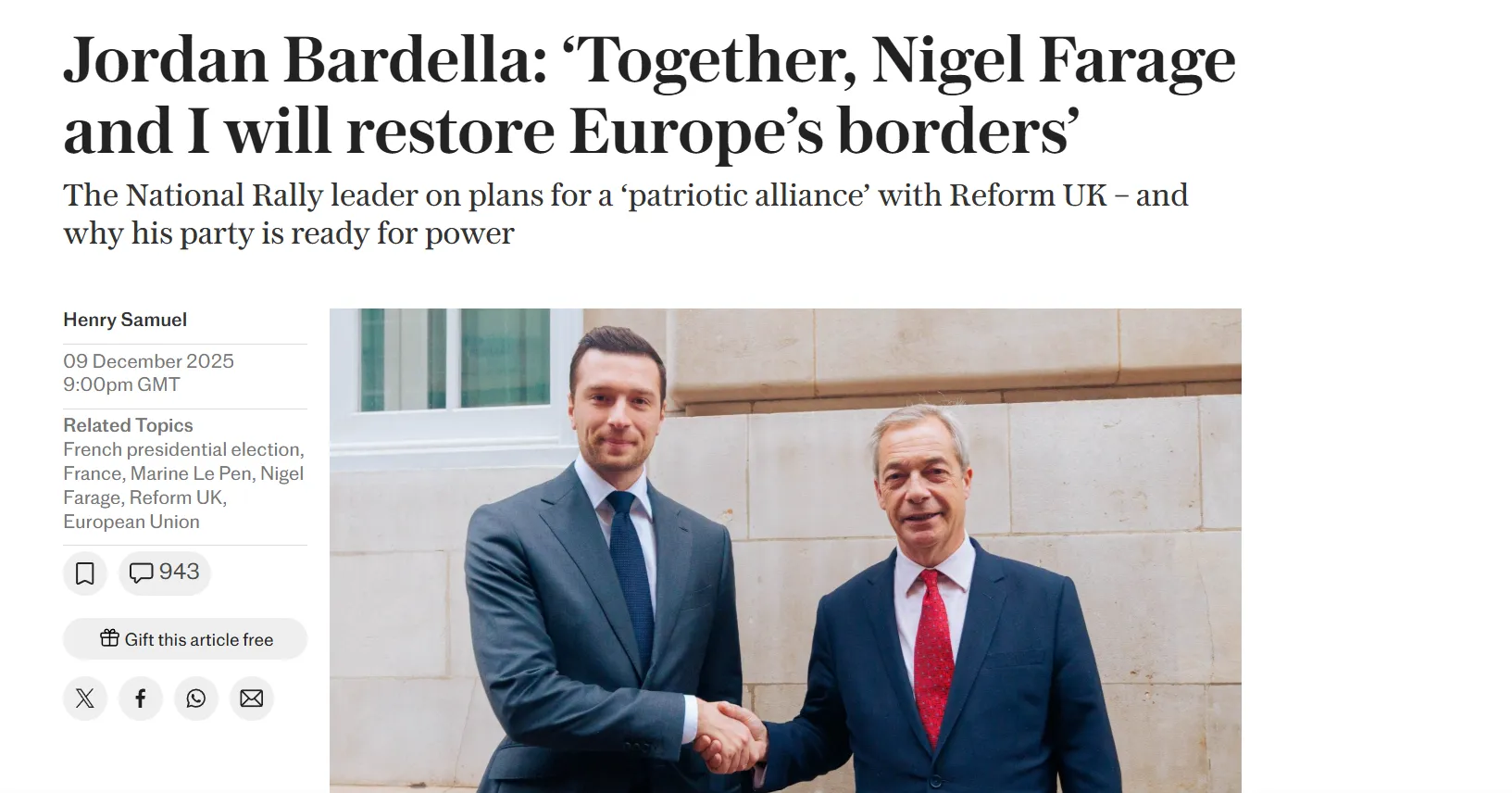 «Я француз, а не васал Трампа» — французький ультраправий лідер