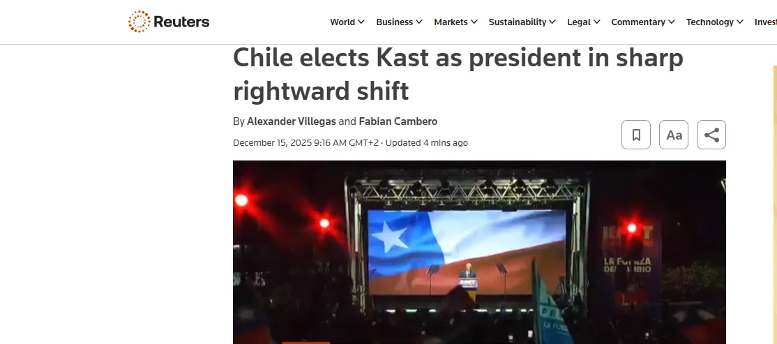 Ультраправий прихильник Піночета став президентом Чилі — Reuters