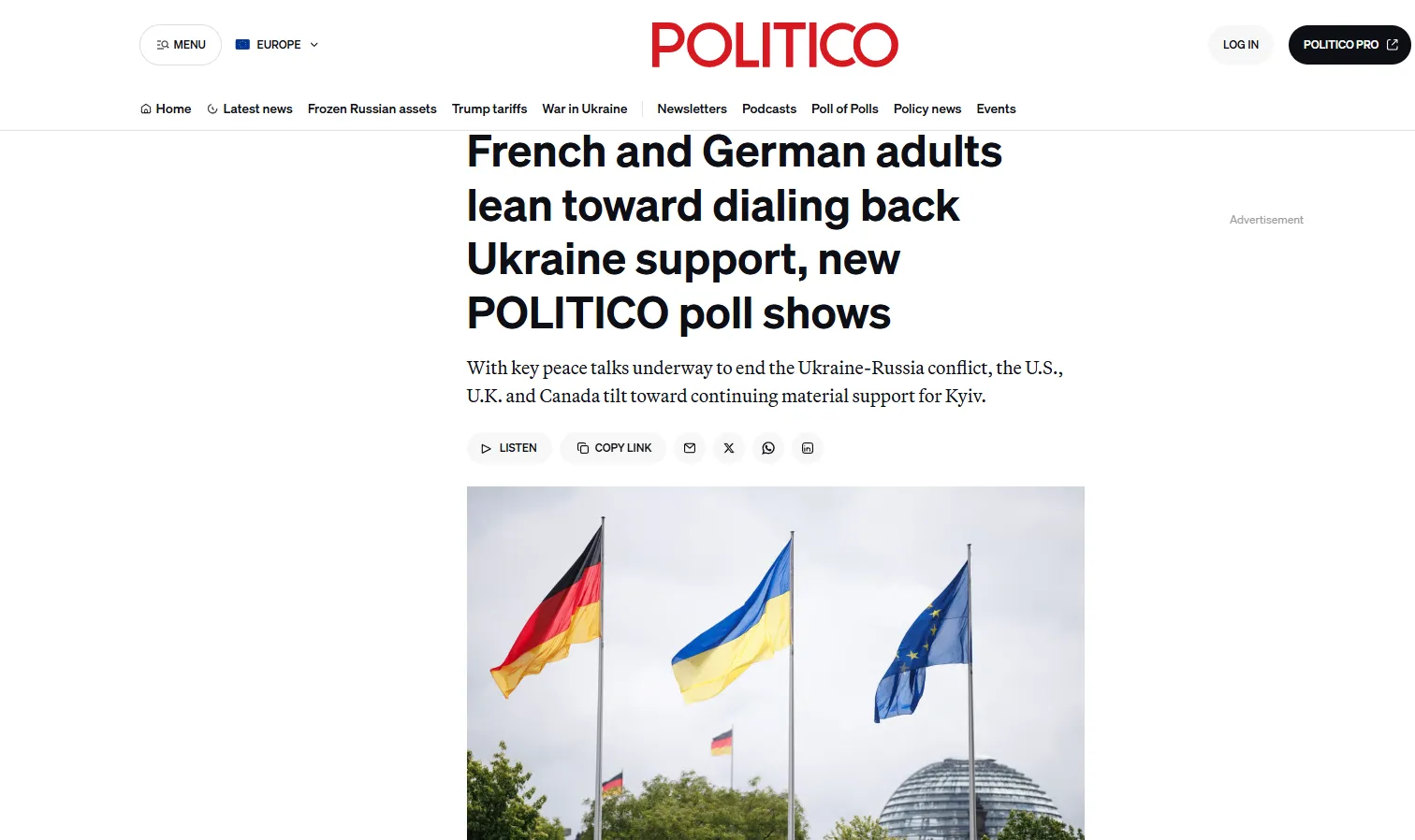 У Франції та Німеччині зменшується підтримка допомоги Україні — Politico