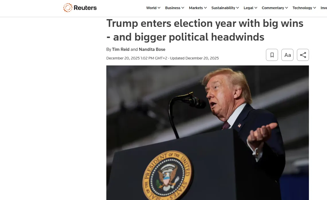 Політичні труднощі Трампа загрожують республіканцям на виборах 2026 року — Reuters