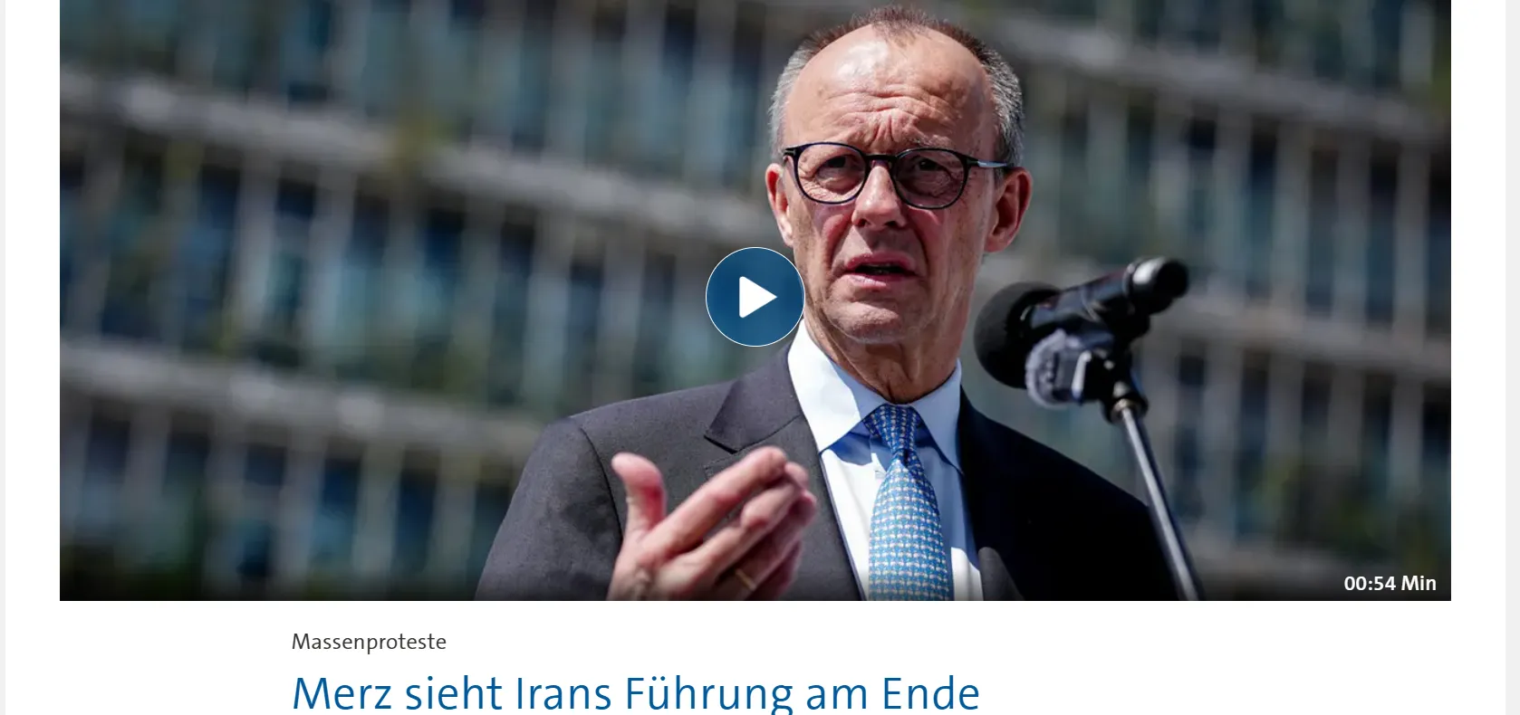 Мерц прогнозує крах іранського режиму — Tagesschau