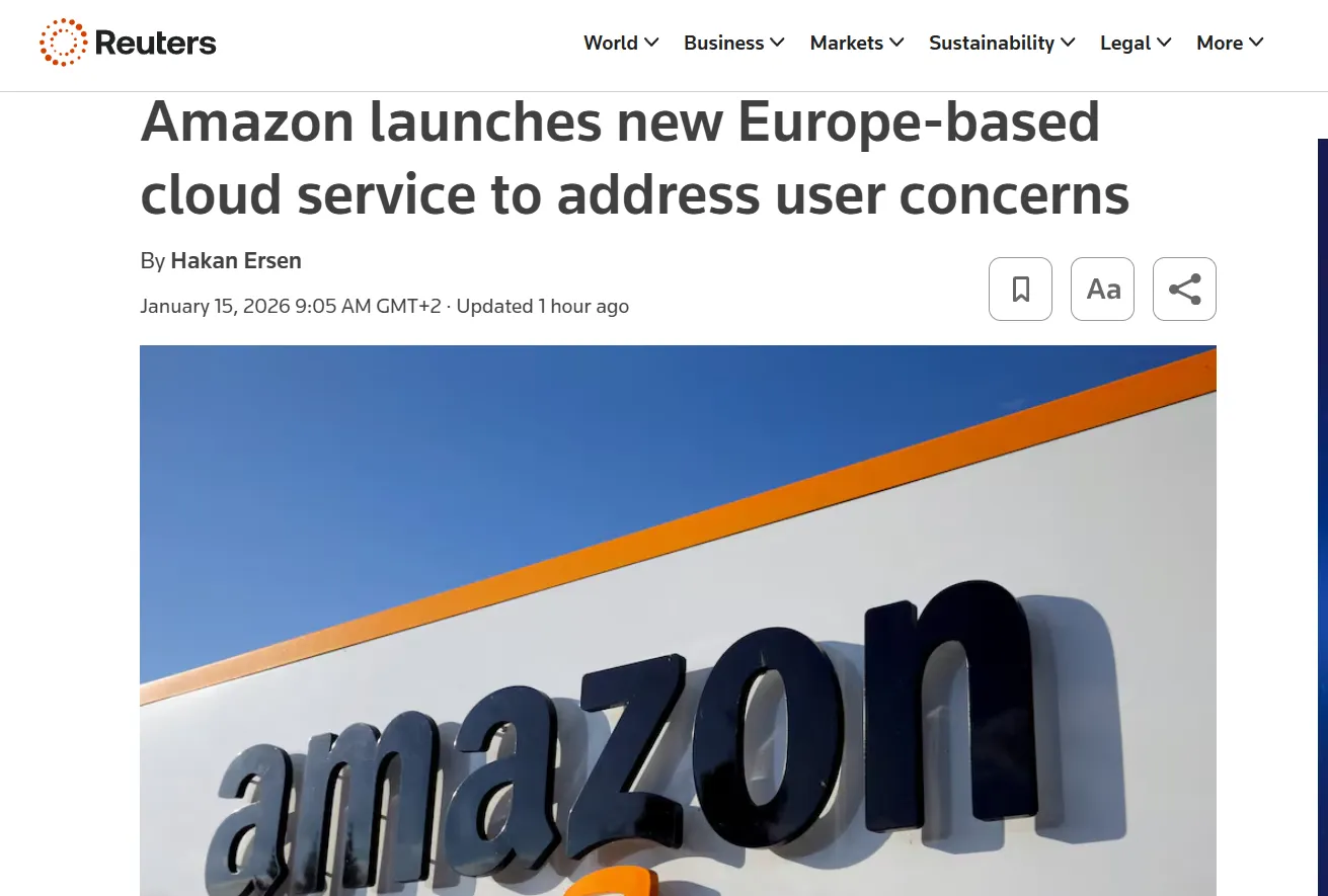Amazon відкриє суверенну хмару для Європи — Reuters
