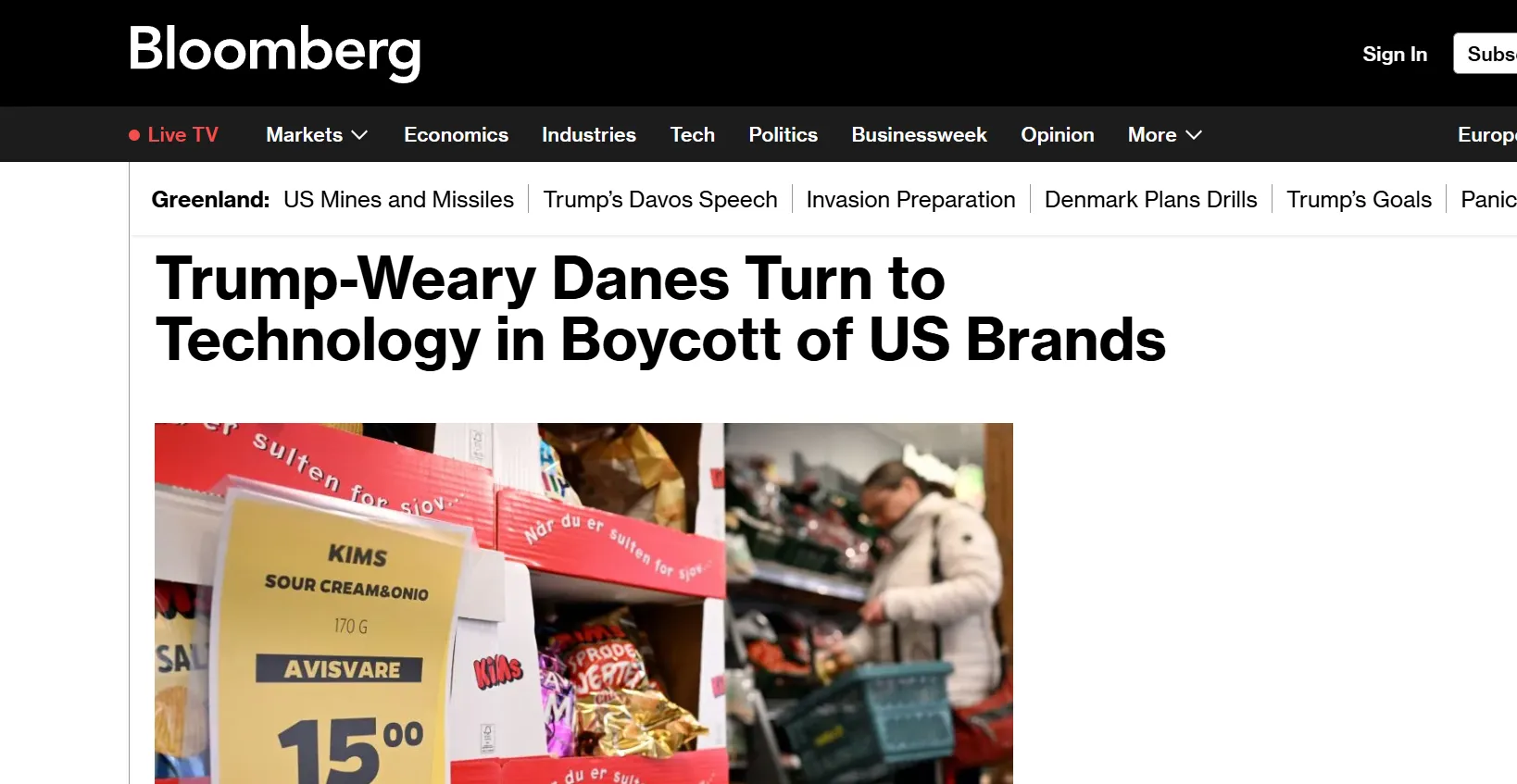 Данці масово бойкотують американські товари — Bloomberg