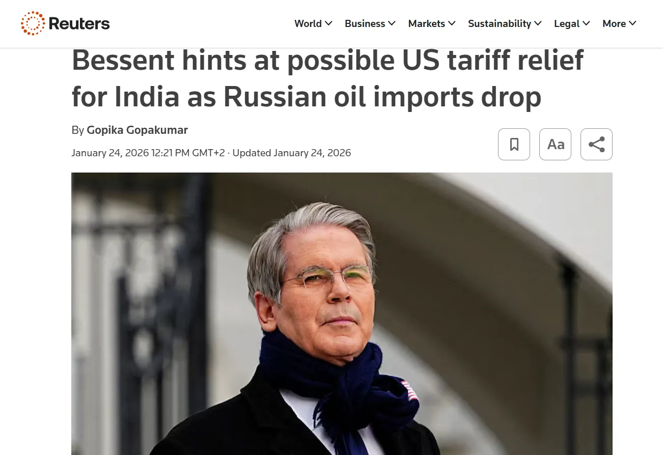 США можуть скасувати додаткові мита для Індії через скорочення імпорту російської нафти — Reuters