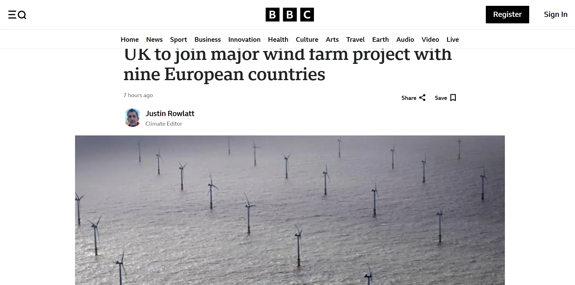 Британія об’єднається з європейськими партнерами для розвитку вітрової енергетики — BBC