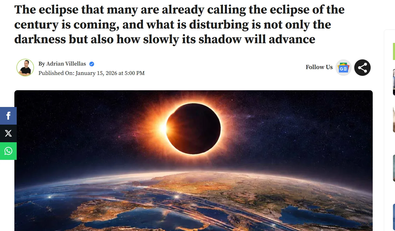 Найдовше сонячне затемнення століття: де і коли його побачити